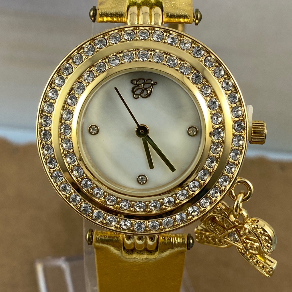 Elizabeth Taylor White Diamonds Gold Tone Watch